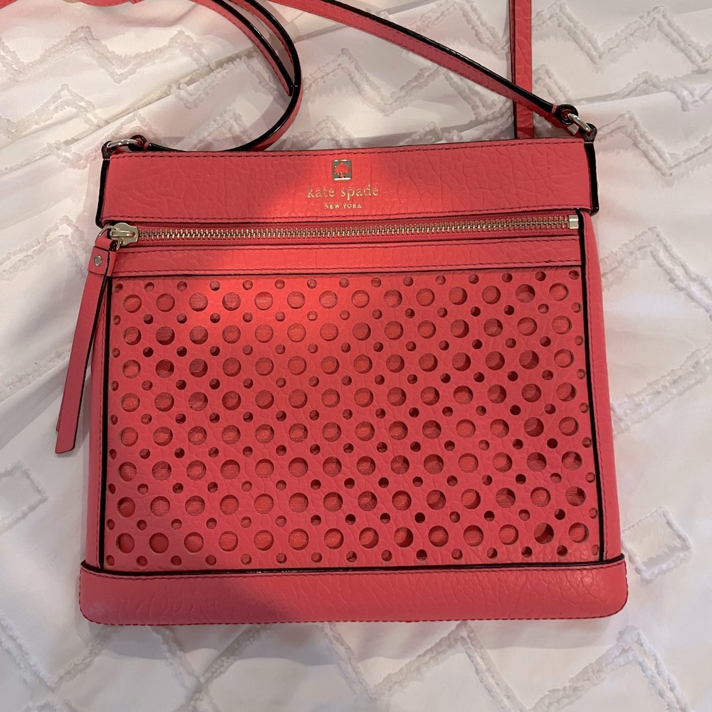 Kate Spade Coral Leather Crossbody Bag